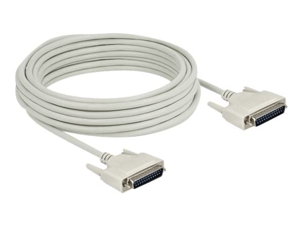 Delock - Seriell kabel - DB-25 (hann) til DB-25 (hann) - 10 m - tommelskruer - beige