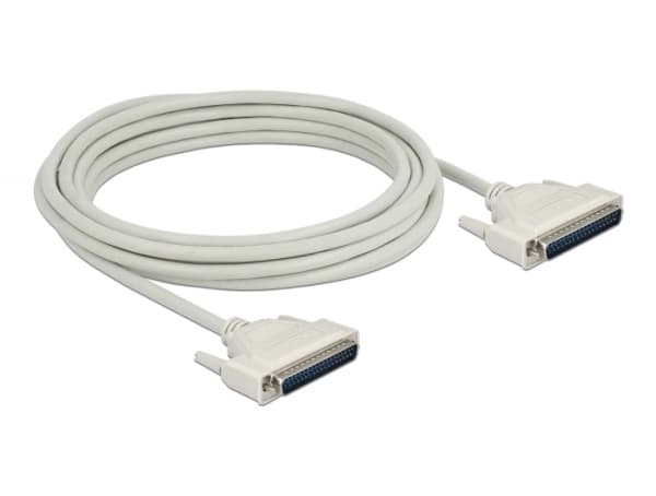 Delock - Seriell kabel - DB-37 (hann) til DB-37 (hann) - 5 m - tommelskruer - beige