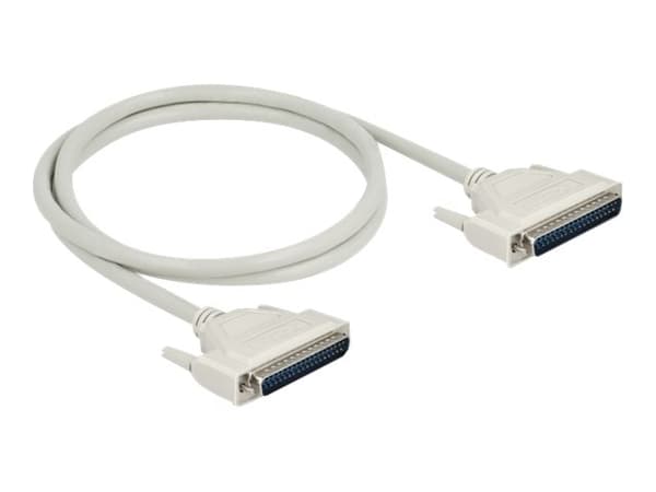 Delock - Seriell kabel - DB-37 (hann) til DB-37 (hann) - 5 m - tommelskruer - beige
