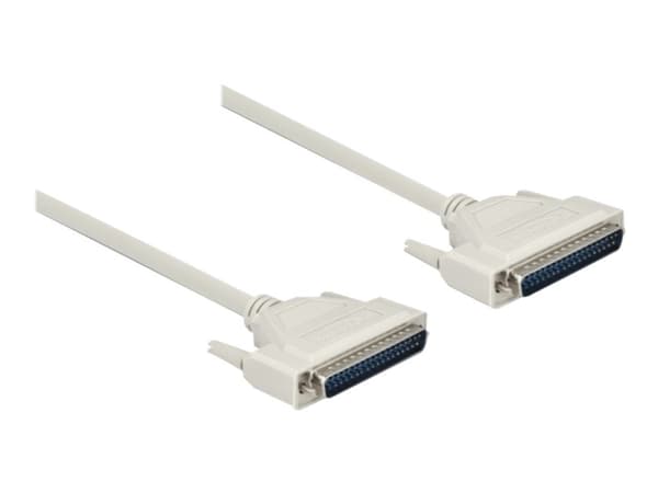 Delock - Seriell kabel - DB-37 (hann) til DB-37 (hann) - 5 m - tommelskruer - beige