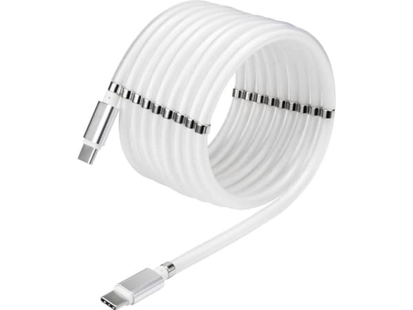 Renkforce TO-6899481, 1 m, USB C, USB C, USB 2.0, 480 Mbit/s, Valkoinen