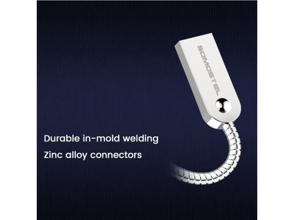 Somostel SOMOSTEL USB cable MICRO USB CABLE 2.4A QC METAL BRAIDED/METAL PLUGS SMS-BJ01 MICRO