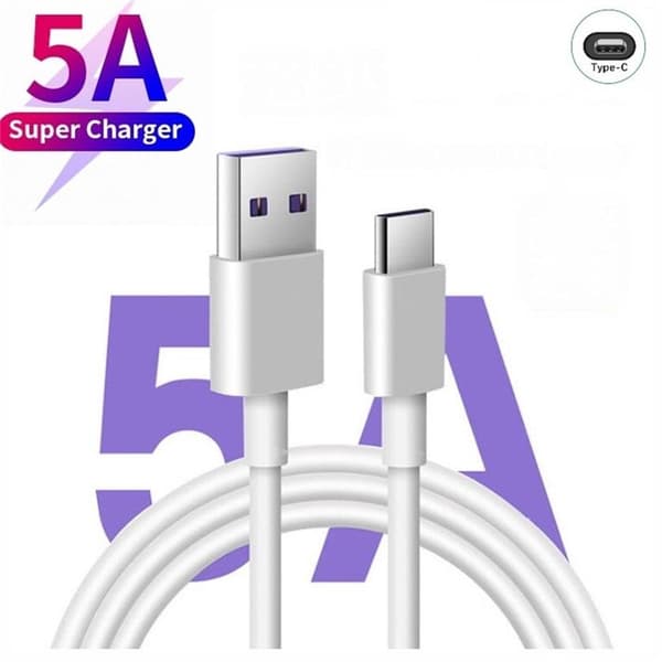 5A Fast Charge Cable USB-C Type-C Kabel White