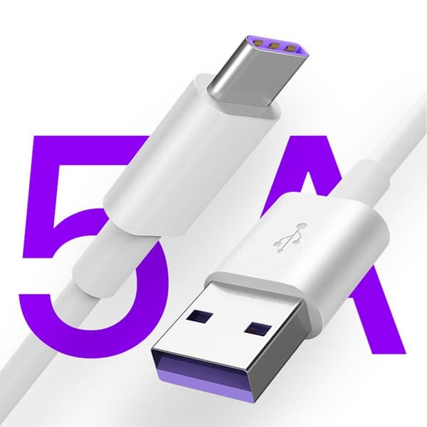 5A Fast Charge Cable USB-C Type-C Kabel White