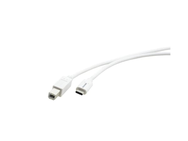 Kramer Electronics C-USB/CB-6, 1,8 m, USB C, USB B, USB 2.0, 0,48 Gbit/s, Vit