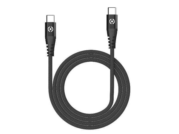 Celly - USB-kabel - 24 pin USB-C (hane) till 24 pin USB-C (hane) - 60 A - 1 m - svart