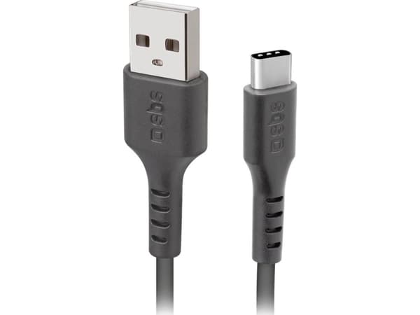 USB-kabel SBS Mobil SBS USB-datakabel med USB Type C-kontakt (2 m), svart
