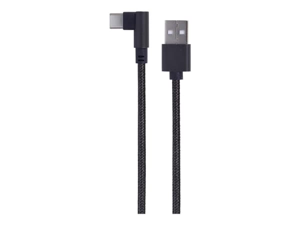 Cablexpert - USB-kabel - 24 pin USB-C (hane) vinklad till USB (hane) - USB 2.0 - 2.1 A - 20 cm - svart
