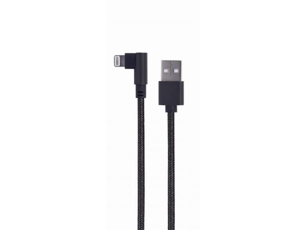 Cablexpert - Lightning-adapter - USB hane till Lightning hane vinklad - 20 cm - svart