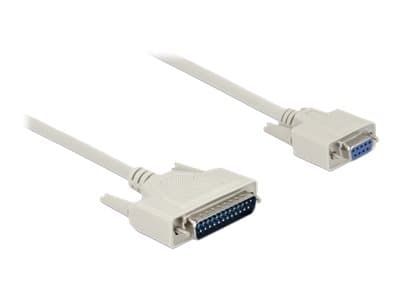 Delock - Seriell kabel - DB-25 (hann) skrubar til DB-9 (hunn) skrubar - 10 m - tommelskruer - beige