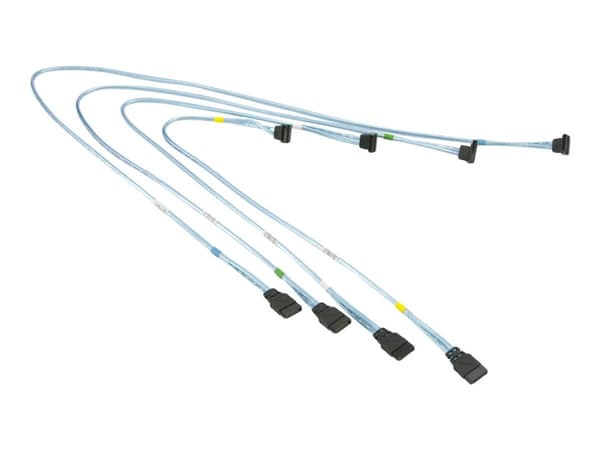 Supermicro - SATA/SAS-kabel - SATA (hunn) rett til SATA (hunn) rettvinklet - rund - for P/N: CSE-113TQ-700CB, CSE-113TQ-700UB, CSE-826TQ-R800UB, CSE-