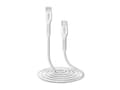 Miniatyrbilde 2 av 5: SBS TECABLELIGTC2W, 2 m, Lightning, USB C, Hankjønn, Hankjønn, Hvit