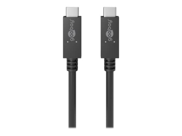 goobay - USB-kaapeli - USB-C (han) til USB-C (han) - USB 3.2 Gen 1 - 20 V - 5 A - 1 m - USB Power Delivery (100 W) - lajittelu