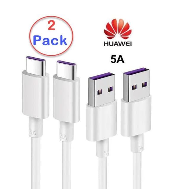 2-Pack Huawei Original Laddare Kabel SuperCharge 5A USB-C AP71
