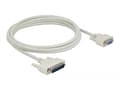 Miniatyrbild 3 av 3: Delock - Seriell kabel - DB-25 (hane) till DB-9 (hane) - 3 m - tumskruvar - beige