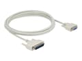 Miniatyrbild 1 av 3: Delock - Seriell kabel - DB-25 (hane) till DB-9 (hane) - 3 m - tumskruvar - beige