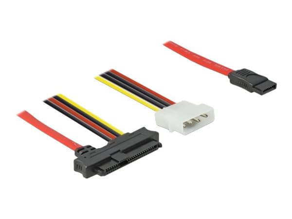 Delock - SATA/SAS-kabel - SAS 12Gbit/s - 4-pin intern strøm, 29-pins intern SAS (SFF-8482) til SATA (hunn) - 50 cm