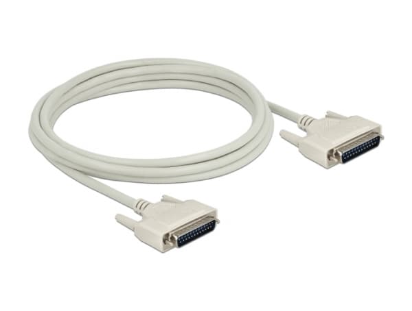 Delock - Seriell kabel - DB-25 (hann) til DB-25 (hann) - 3 m - tommelskruer - beige