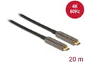 Miniatyrbild 2 av 3: Delock - USB-kabel - 24 pin USB-C (hane) till 24 pin USB-C (hane) - USB 3.2 Gen 1 / DisplayPort 1.2 - 20 m - Active Optical Cable (AOC), 4K60Hz (3840