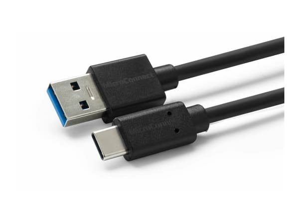 MicroConnect - USB-kabel - 24 pin USB-C (hane) till USB typ A (hane) - USB 3.2 Gen 2 - 3 A - 1.5 m - USB Power Delivery (60W) - svart