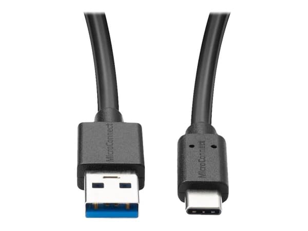 MicroConnect - USB-kabel - 24 pin USB-C (hane) till USB typ A (hane) - USB 3.2 Gen 2 - 3 A - 1.5 m - USB Power Delivery (60W) - svart