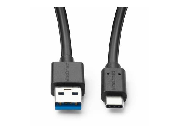 MicroConnect - USB-kabel - 24 pin USB-C (hane) till USB typ A (hane) - USB 3.2 Gen 2 - 3 A - 1.5 m - USB Power Delivery (60W) - svart
