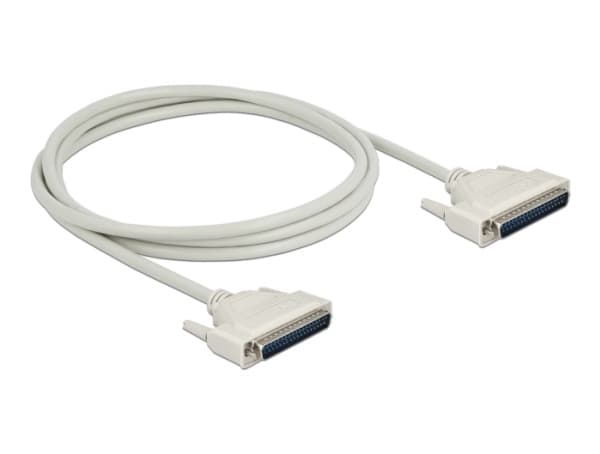 Delock - Seriell kabel - DB-37 (hann) til DB-37 (hann) - 2 m - tommelskruer - beige