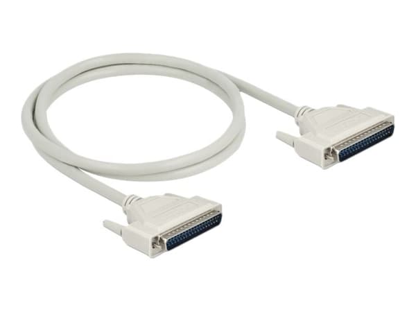 Delock - Seriell kabel - DB-37 (hann) til DB-37 (hann) - 2 m - tommelskruer - beige