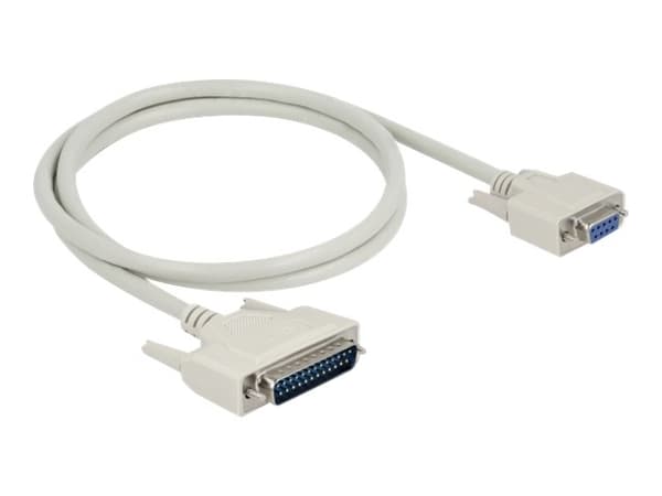 Delock - Seriell kabel - DB-25 (hann) til DB-9 (hunn) - 1 m - tommelskruer - beige