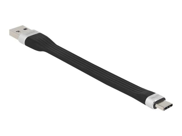 Delock - USB-adapter - USB typ A (hane) till 24 pin USB-C (hane) - USB 3.1 Gen 2 - 3 A - 13.5 cm - platt - svart