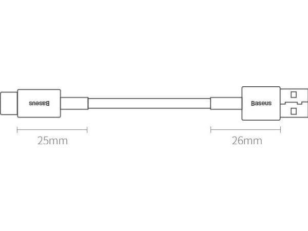 Baseus CABLE USB TO USB-C 1M/BLACK CATYS-01, 1 m, USB A, USB C/Lightning, Svart