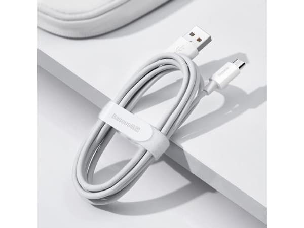 Baseus TZCAMZJ-02, 1,5 m, USB A, Micro-USB B, 480 Mbps, Vit