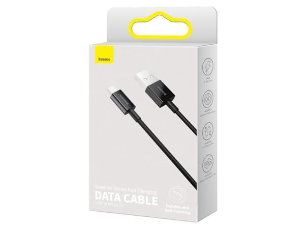 Baseus CAMYS-01, Sort, USB A, Micro-USB B, 1 m, Hanstik, Hanstik