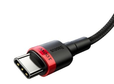 Baseus CATKLF-AL91, 2 m, USB C, USB C, Svart