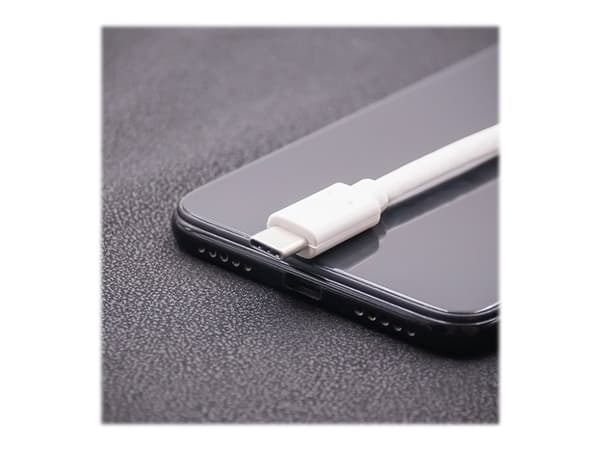 Qoltec - USB-kabel - 24 pin USB-C (hann) til 24 pin USB-C (hann) - USB 3.1 - 1 m - hvit