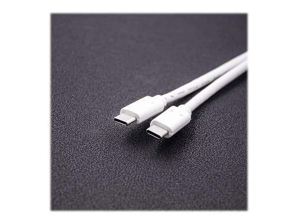 Qoltec - USB-kabel - 24 pin USB-C (hann) til 24 pin USB-C (hann) - USB 3.1 - 1 m - hvit