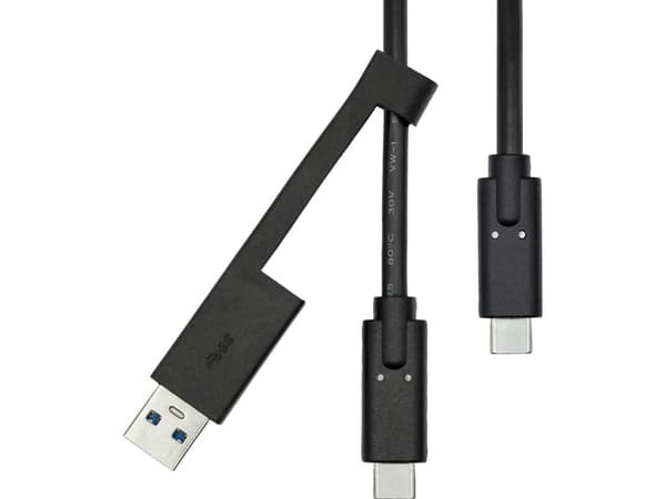 ProXtend USB-A + USB-C - USB-C 1 m USB-kabel Svart (USBCWA-001)