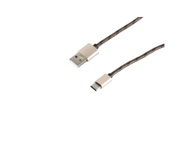 S-Conn 14-50083, 2 m, USB A, USB C, USB 2.0, 480 Mbit/s, Brun