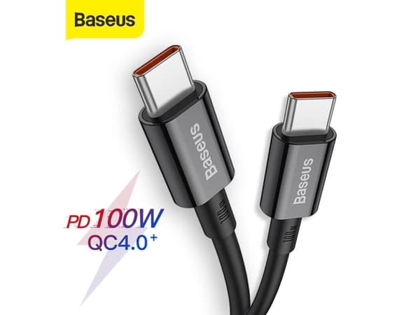Baseus Superior, 1 m, USB C, USB C, USB 2.0, 480 Mbit/s, Sortera