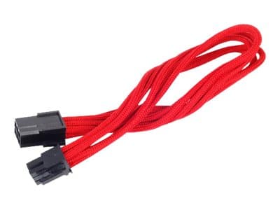 SilverStone PP07 - Strømforlengelseskabel - 6-pins PCIe-strøm (hunn) til 6-pins PCIe-strøm (hann) - 25 cm - rød