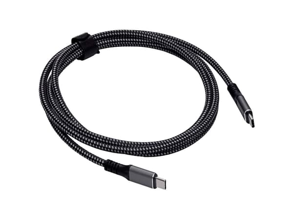 Akyga AK-USB-34 - Thunderbolt kabel - 24 pin USB-C (han) til 24 pin USB-C (han) - Thunderbolt 3 - 20 V - 5 A - 1,5 m - aktiv - sort