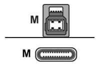 Unitek - USB-kabel - 24 pin USB-C (hane) till USB Type B (hane) - USB 3.0 - 2 m - svart