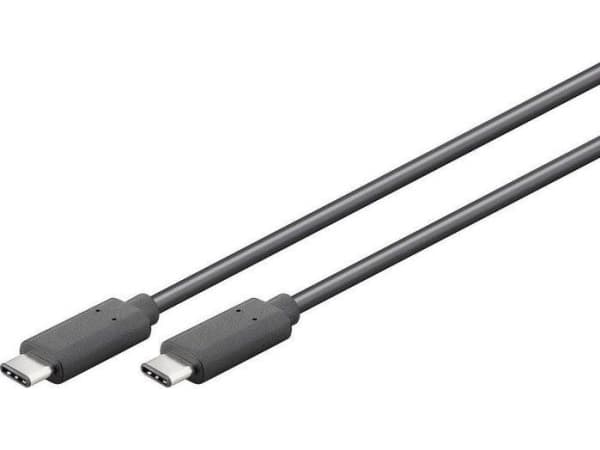 goobay - USB-kabel - 24 pin USB-C (hane) till 24 pin USB-C (hane) - USB 3.1 - 1 m - svart