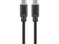 Miniatyrbild 5 av 5: goobay - USB-kabel - 24 pin USB-C (hane) till 24 pin USB-C (hane) - USB 3.1 - 1 m - svart
