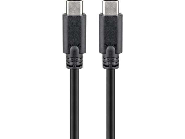 goobay - USB-kabel - 24 pin USB-C (hane) till 24 pin USB-C (hane) - USB 3.1 - 1 m - svart
