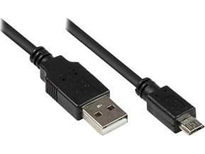 goobay - USB-kabel - Micro-USB type B (hann) til USB (hann) - USB 2.0 - 1.8 m - svart