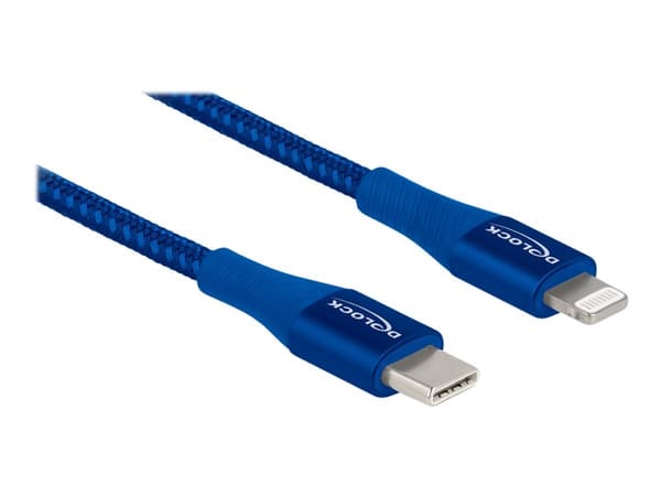 Delock - Lightning-kabel - 24 pin USB-C hann til Lightning hann - 2 m - blå
