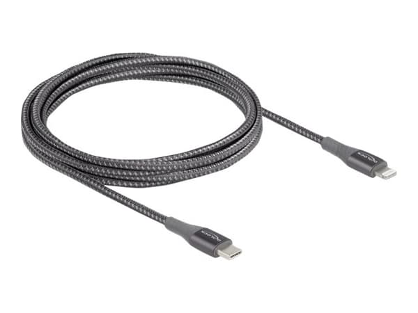 Delock - Lightning-kabel - 24 pin USB-C hann til Lightning hann - 2 m - grå