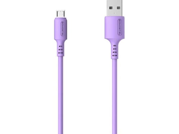 Somostel USB cable Pro-link microUSB 3A cable 1.2m silicone violet Safe shopping with home delivery