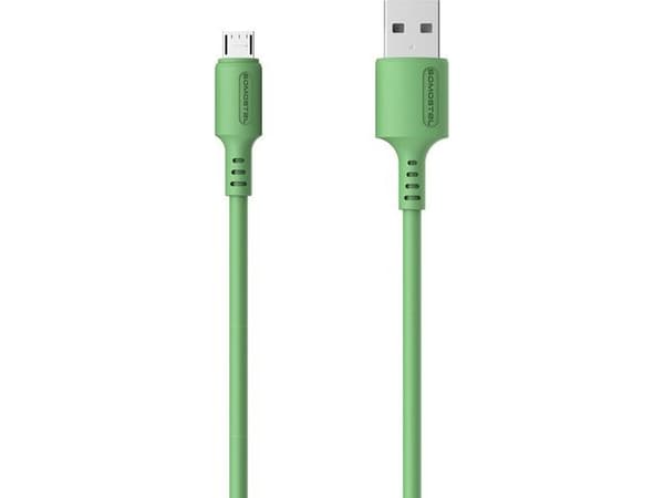 Somostel USB cable Pro-link microUSB cable 3A 1.2m silicone green Safe shopping with home delivery